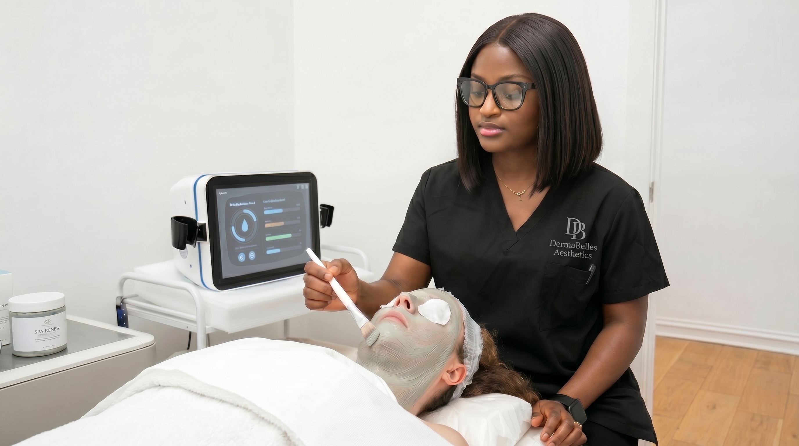 Dermabelles Aesthetics treatment in progress